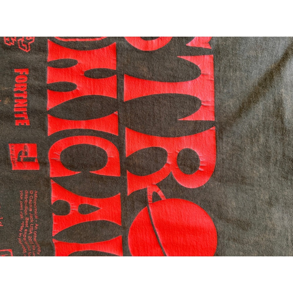 Travis Scott Cactus Jack x Fortnite Astronomical T-Shirt Brown Graphic Mens‎ L - Picture 7 of 7